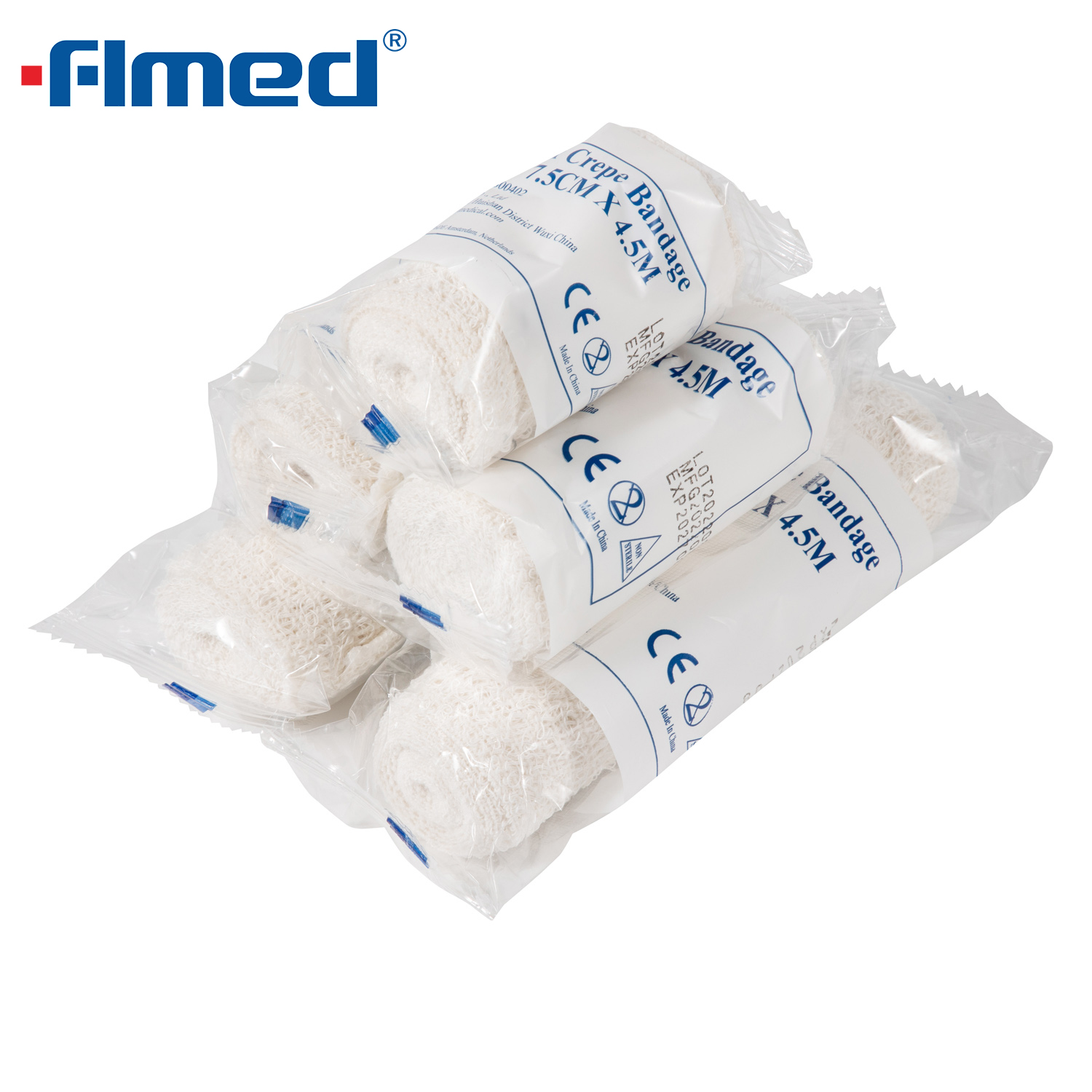 OEM Disposable Medical Hospital Gauze Supply Skin Color High Elastic Cotton  Crepe Bandage factory and manufacturers