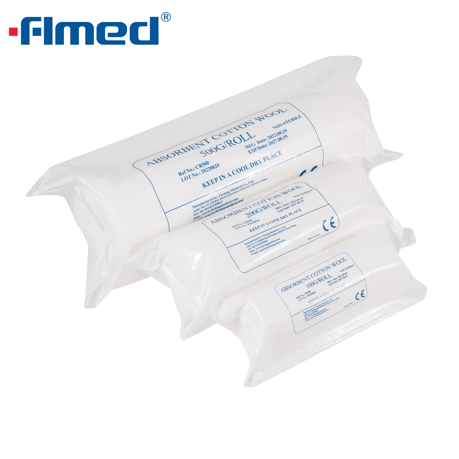 500g Absorbent Medical Cotton Wool Roll from China manufacturer - Forlong  Medical